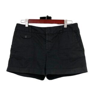 Ann Taylor Loft Black shorts zipper fly pockets size  6